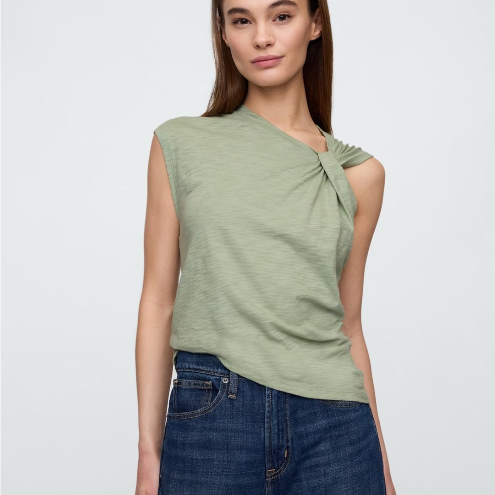 GAP Green Tank Top with Twist Front